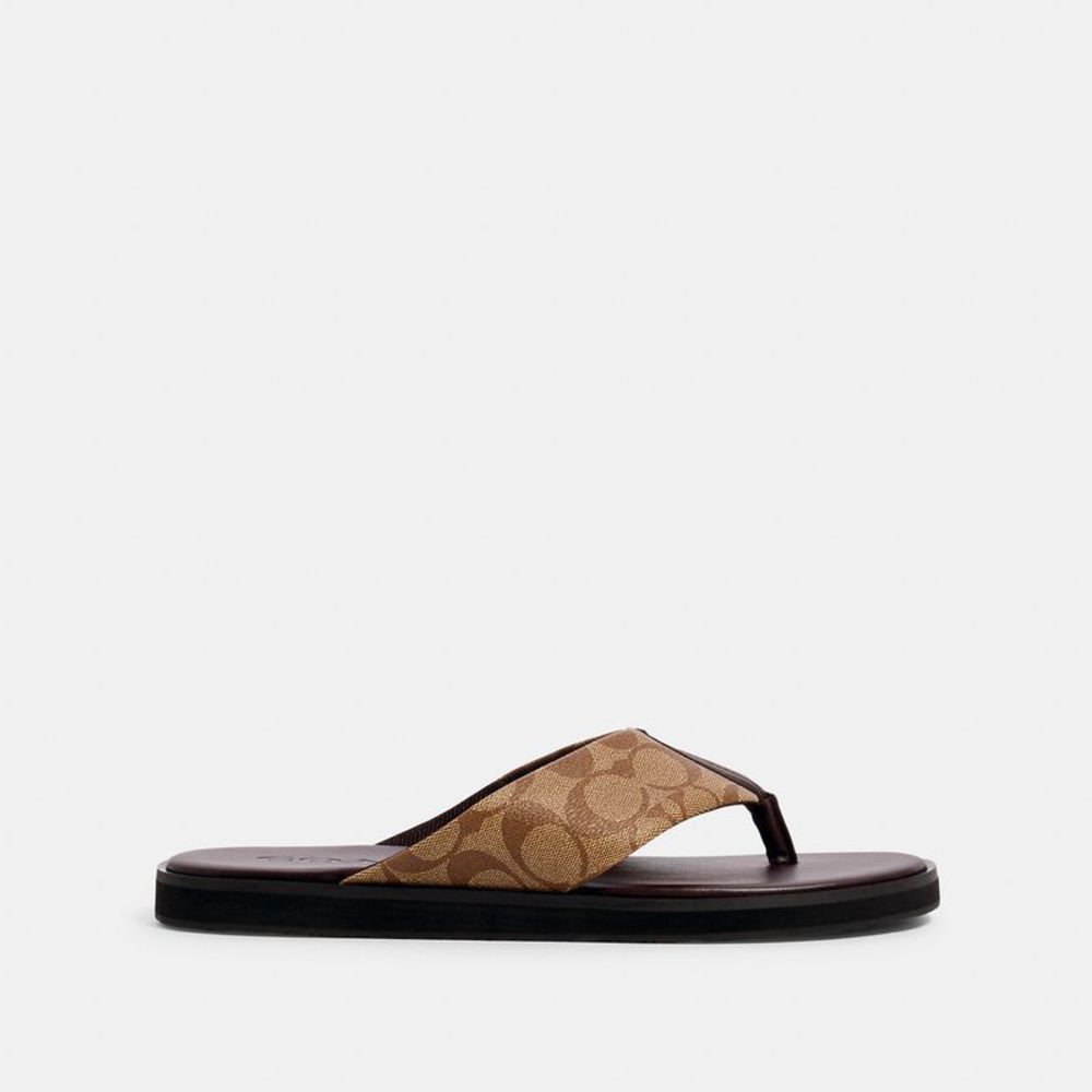NWT Coach Outlet Flip Flop In Signature Canvas - Picture 2 of 3